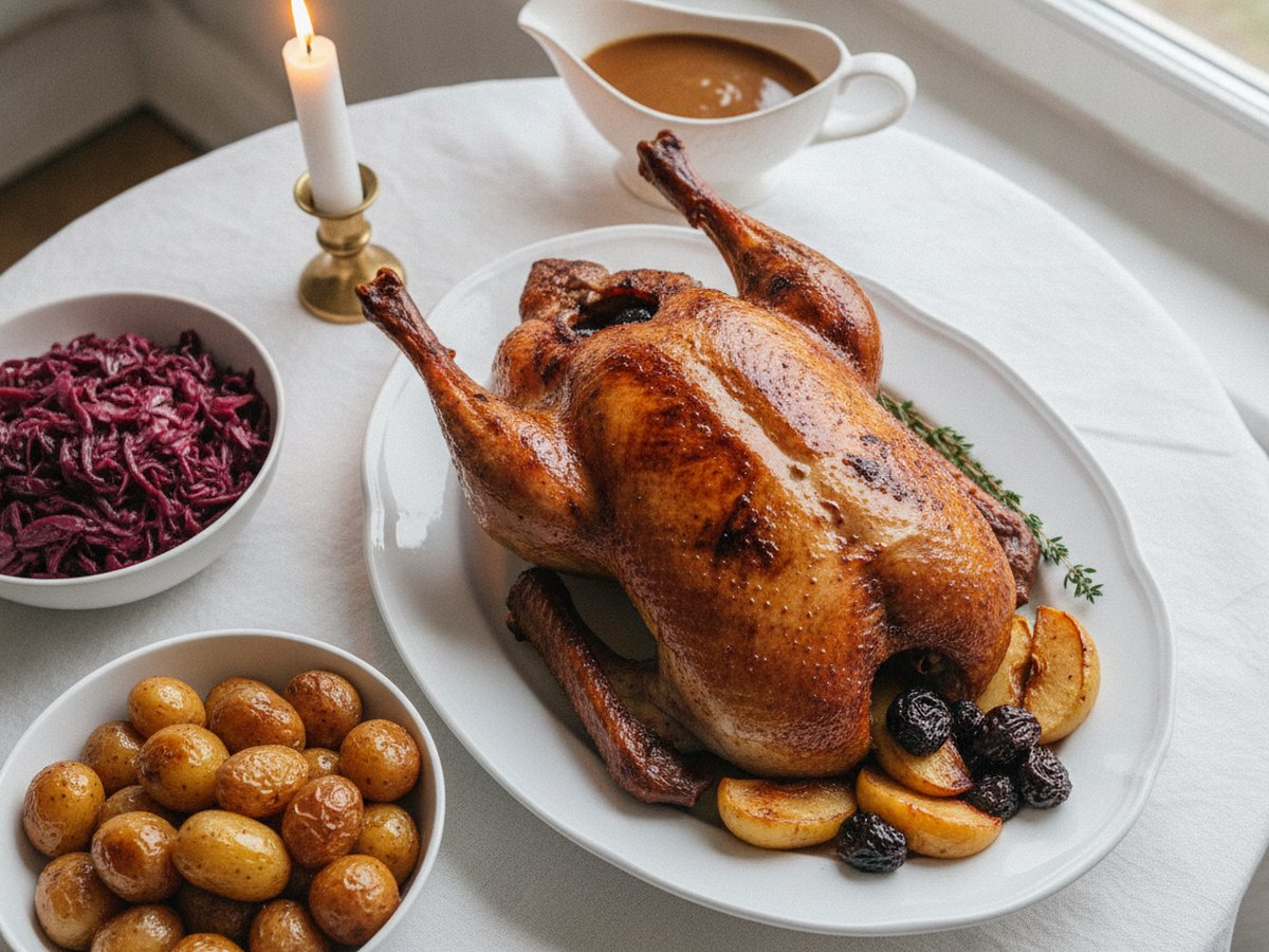 Andesteg Recipe (Danish Christmas Roast Duck with Apples and Prunes)