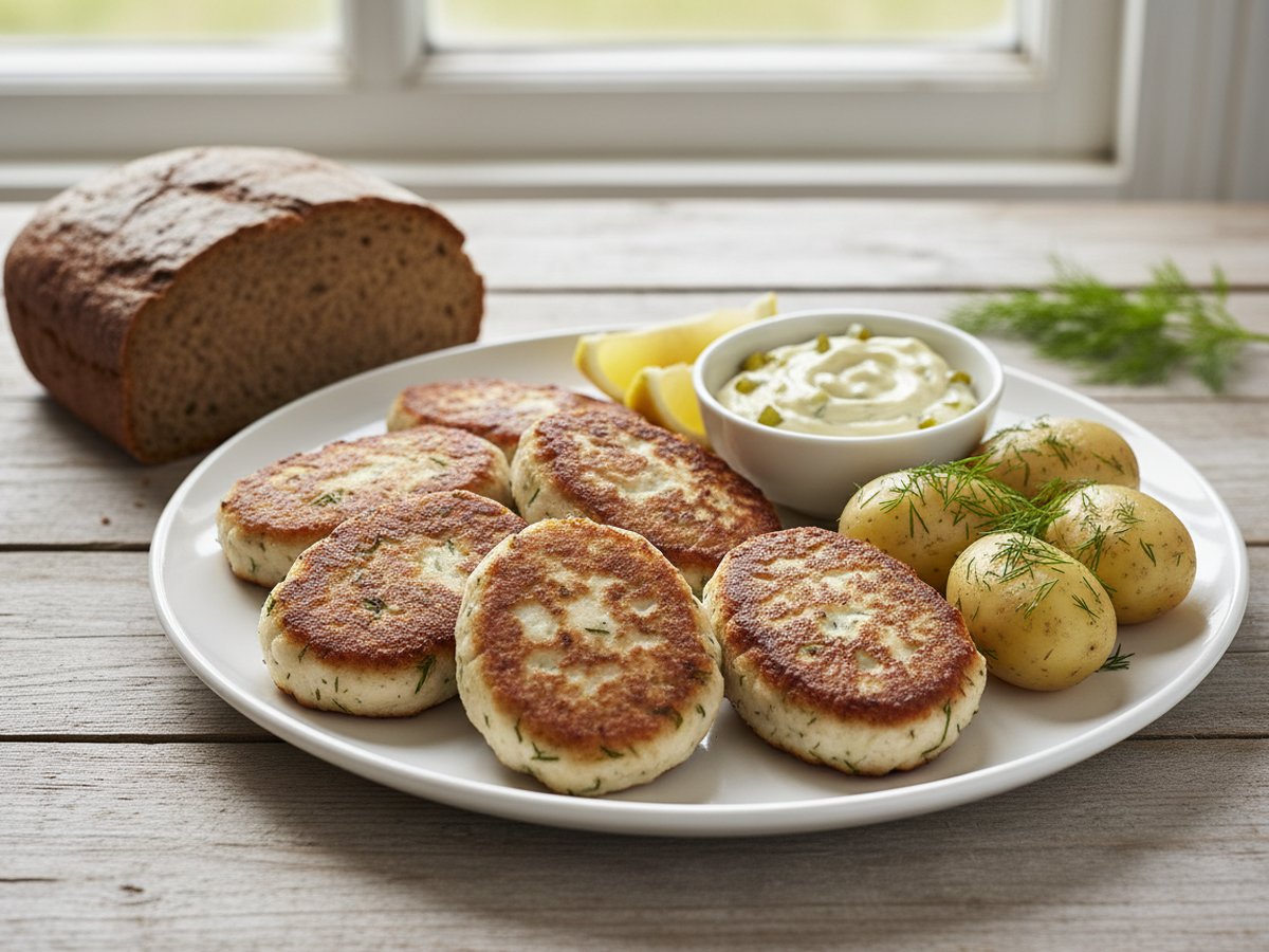 Fiskefrikadeller (Danish Fish Cakes)