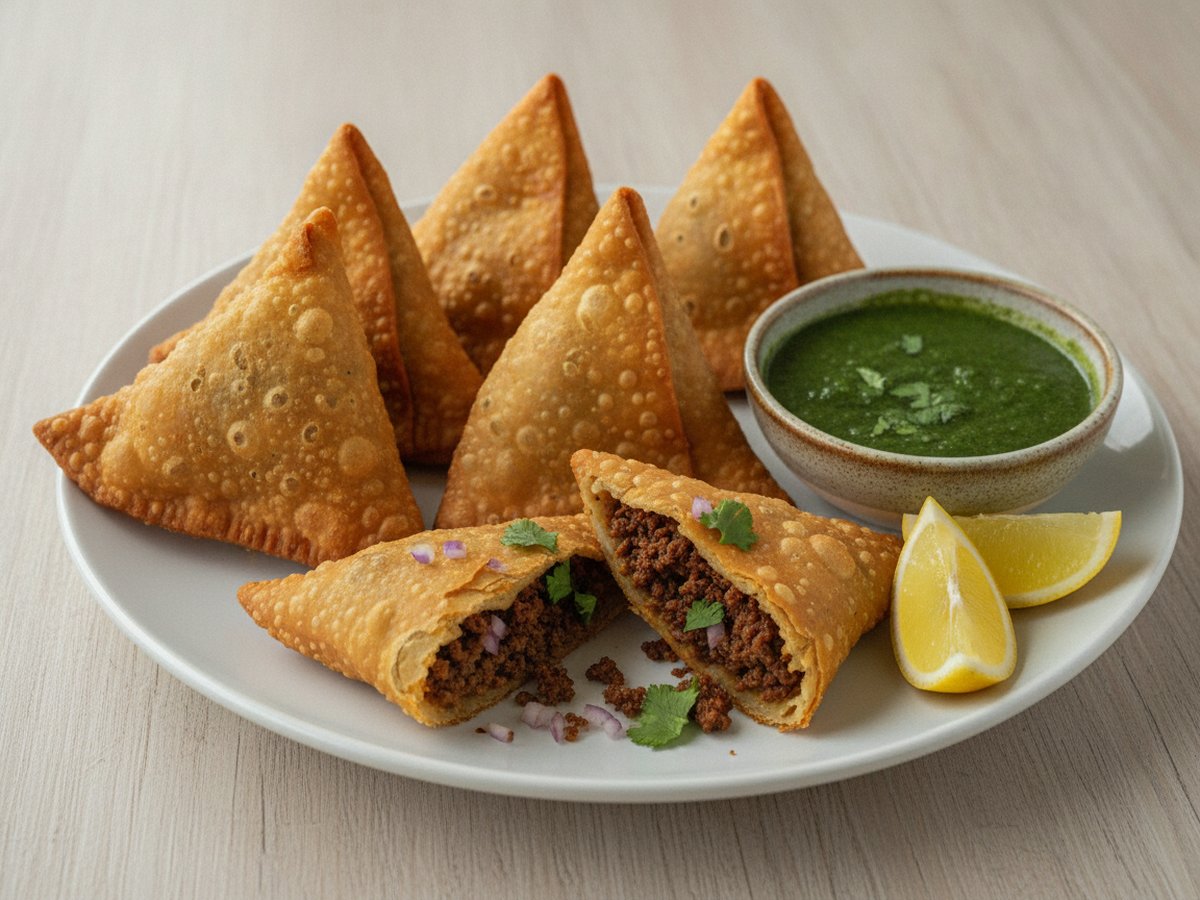 Meat Samosa (Beef Keema Samosas)